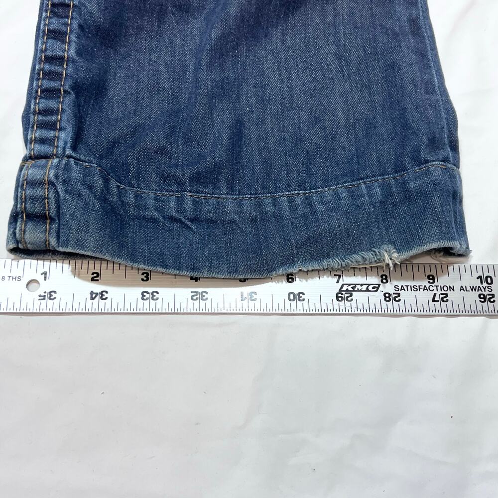True Religion Candice Flared Jeans Women 26W x 28L Blue Light Washed Distressed - Picture 9 of 13